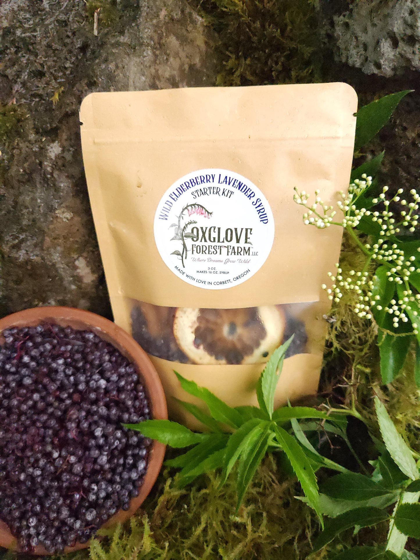 DIY Wild Elderberry Lavender Syrup Starter Kit